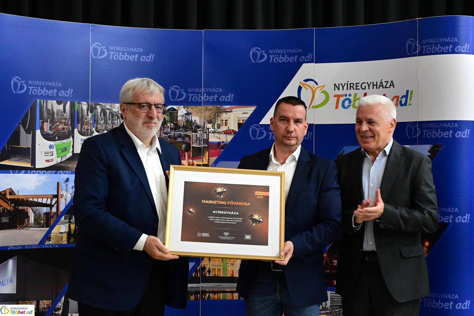 balról jobbra: prof. dr. Piskóti István, Zagyva Gyula, dr. Kovács Ferenc