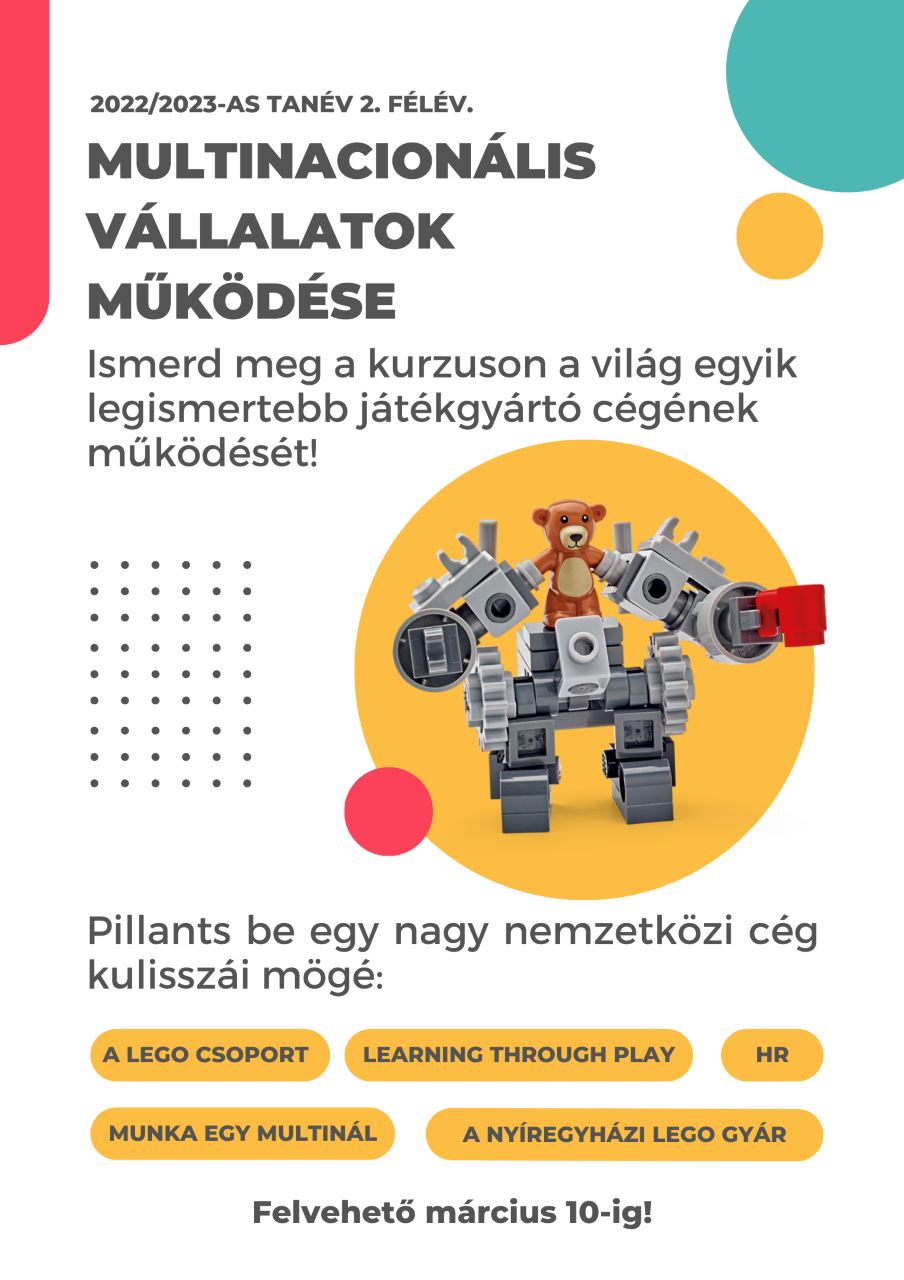 LEGO tárgy az egyetemen